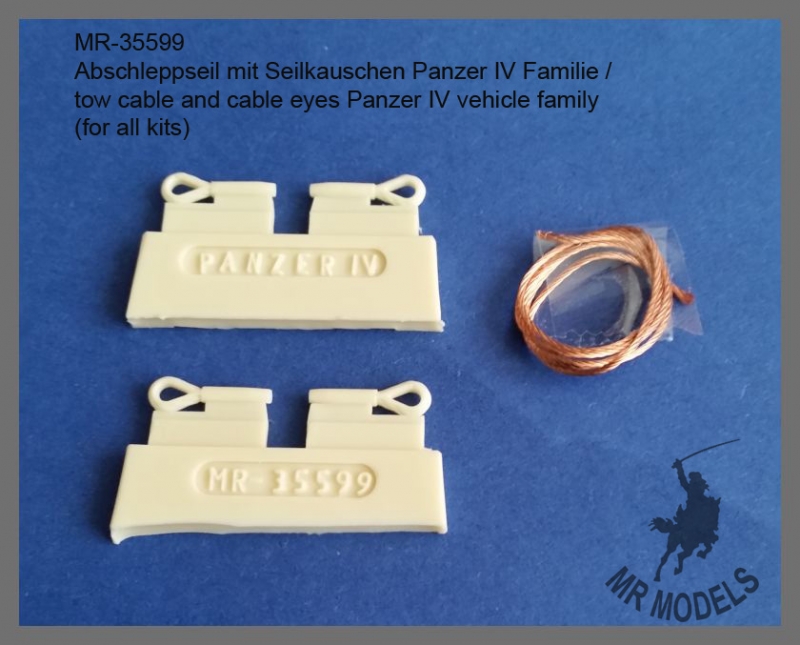 MR-35599  Abschleppseil mit Seilkauschen Panzer IV Familie /  für alle Modelle