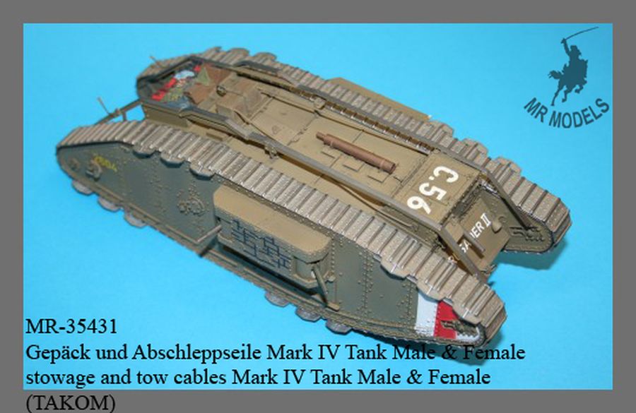 MR-35431  Gepäck und Abschleppseile Mark IV Tank Male & Female      (TAKOM)