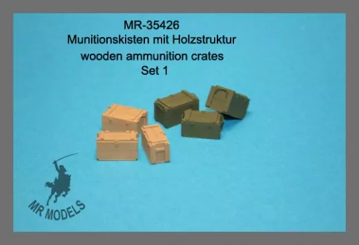 MR-35426 Munitionskisten mit Holzstruktur NATO / Bundeswehr Set 1