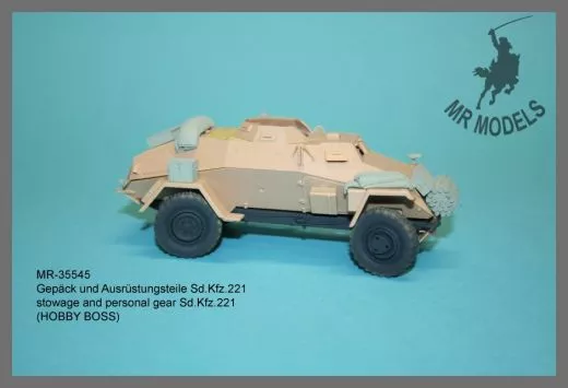  MR-35545  Gepäck und Ausrüstungsteile Sd.Kfz.221   (HOBBY BOSS)